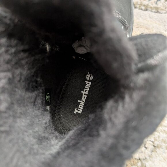 Timberland Kinsley 6" Waterproof Hiking Boots Women's Sz 9 Black Nubuck Lug Sole - Picture 12 of 16